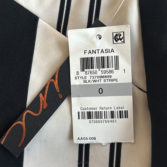 INC women’s wide leg size 0 Black and white striped lined pants - Picture 10 of 11